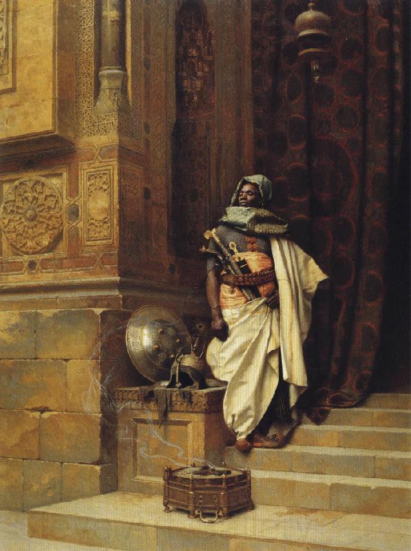 Ludwig Deutsch The Palace Guard Norge oil painting art